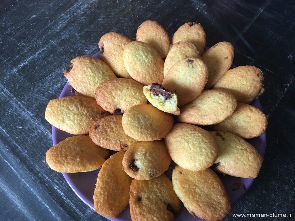 fin recette madeleine nutella