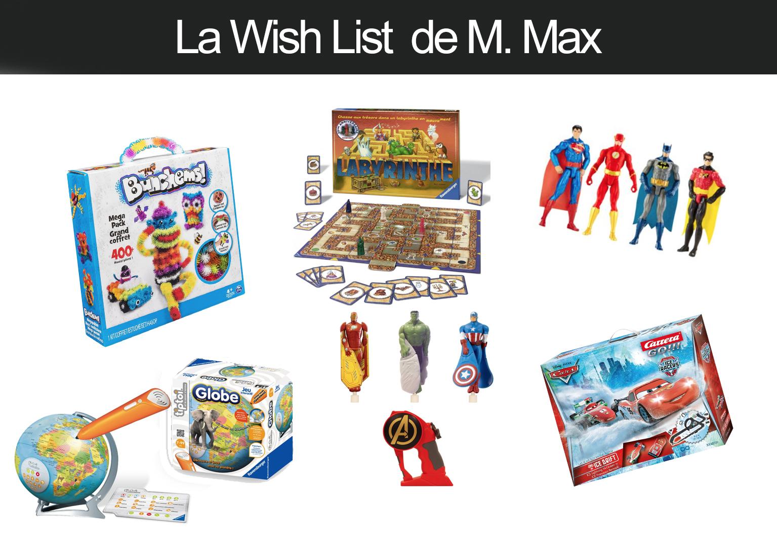 La Wishlist de Noel de M. Max 5 ans - Le blog de Maman Plume