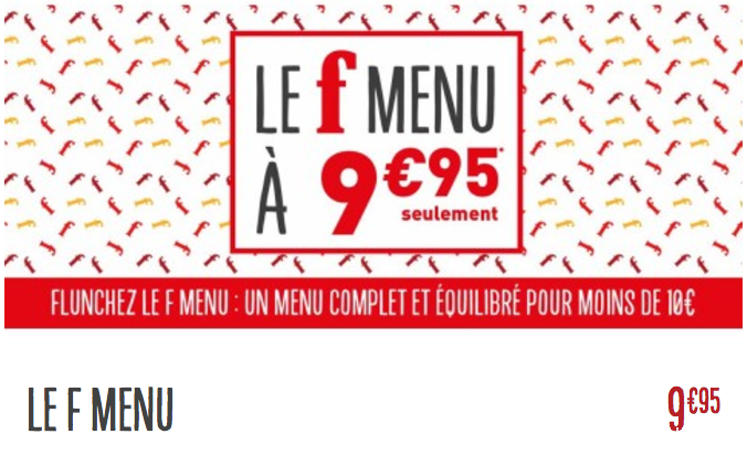 Chez vous ça Flunch aussi !