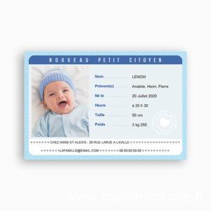 Ma sélection faire part naissance chez Carteland