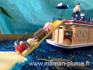 La famille lapin part en mer avec les Sylvanian