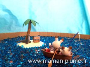 La famille lapin part en mer avec les Sylvanian