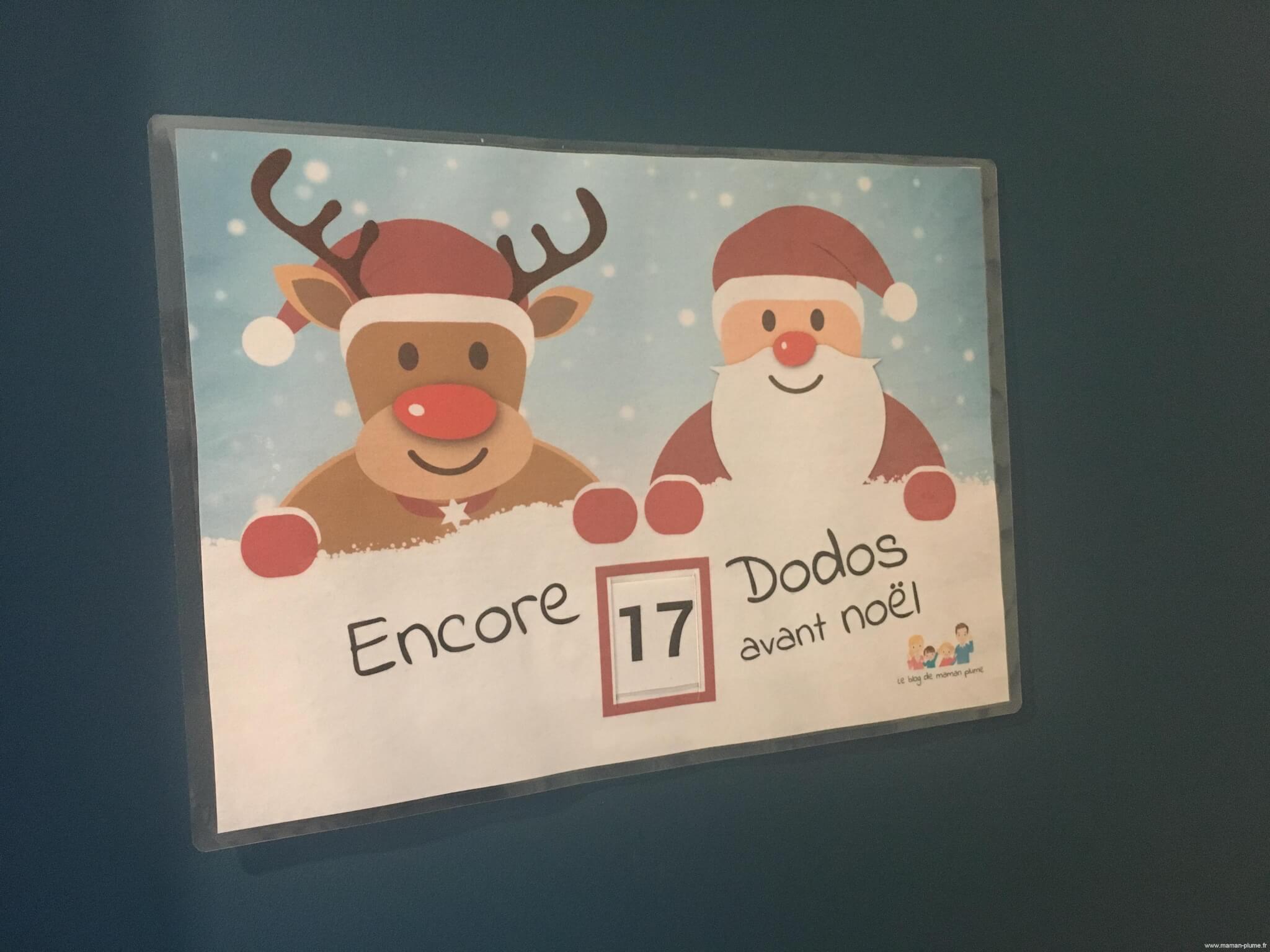 Encore combien de dodos avant noël ? DIY Le blog de Maman Plume