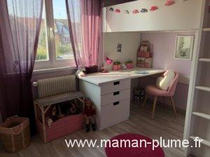 Une petite chambre fille totalement Girly et licorne !