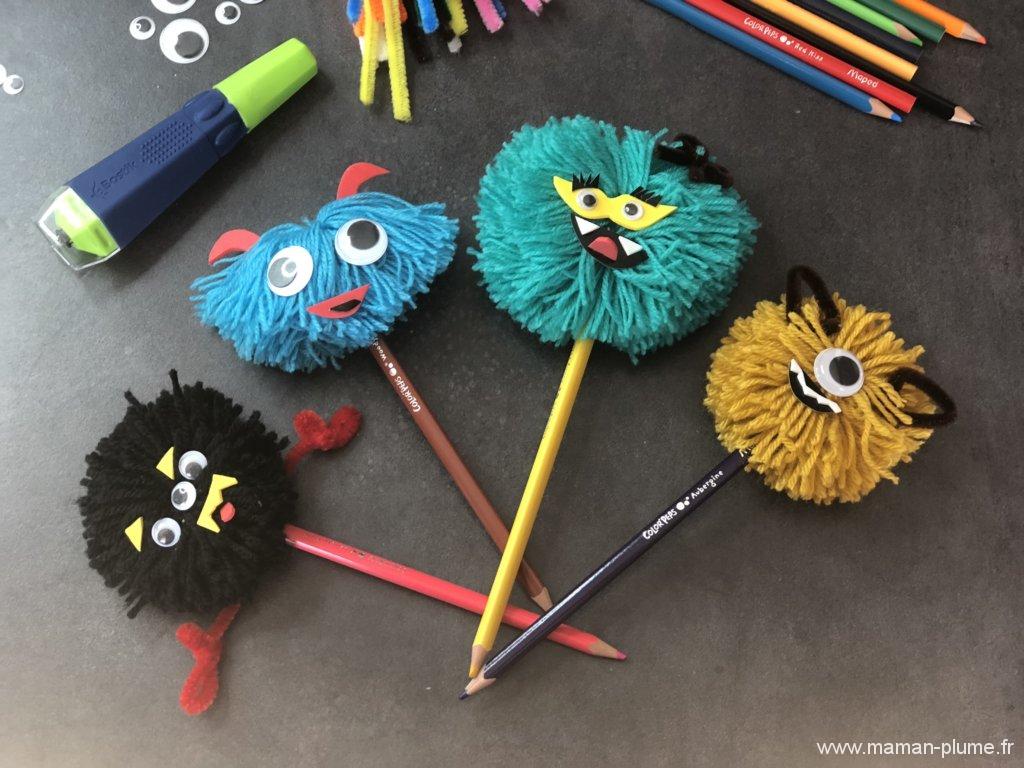 DIY, mes crayons pompons Monstres !