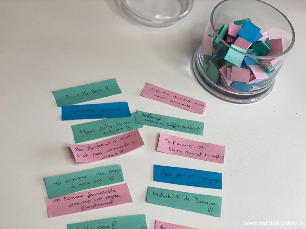 Des mots doux pour la Saint Valentin, DIY - Le blog de Maman Plume
